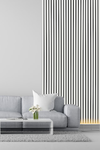 Mdf Ahşap Akustik Duvar Paneli 60x275 Cm - Beyaz 60x275