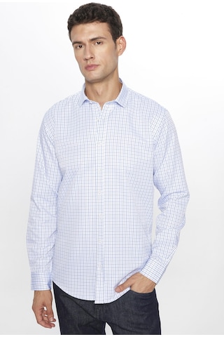 Tudors Erkek Modern Slim Fit Dar Kesim Uzun Kollu Pamuklu Çizgili 4 Mevsim İtalyan Yaka Gömlek-31711-çok Renkli Çok Renkli