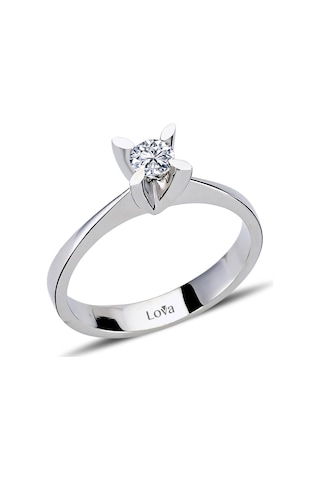 Lova D Renk 0,20 Karat Pırlanta Tektaş Yüzük - 1050122