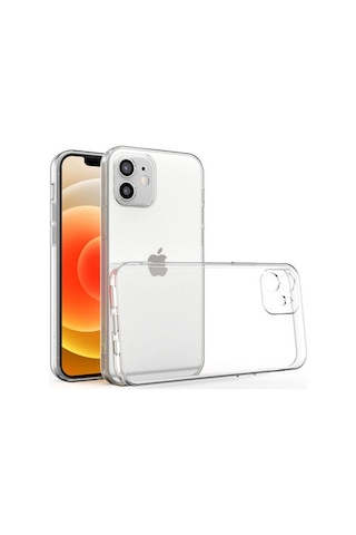 Apple Uyumlu iPhone 12 Kamera Korumalı 3D Şeffaf Silikon Kılıf