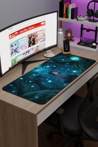 Naruto Sasuke Anime V5 - 90x40 Xxl Gaming Kauçuk Kaymaz Taban Mouse Pad Fare Altlığı