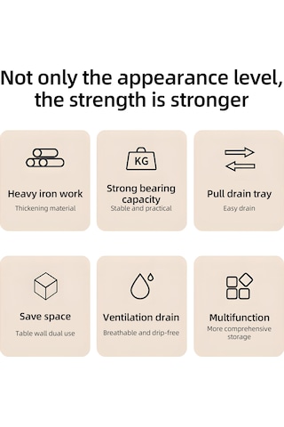 Mutfak Lavabo Sepeti Organizer Karbon Çelik Duvara Monte Veya Tezgah Üstü Havlu Askıları Sünger Tutucu Ve Çıkarılabilir Damla Tepsisi Mutfak Organizasyonu Ve Depolama Sabun Fırçası Bez Askısı Siyah