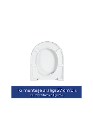 Duravit Starck 3 Uyumlu Klozet Kapağı Yavaş Kapanır