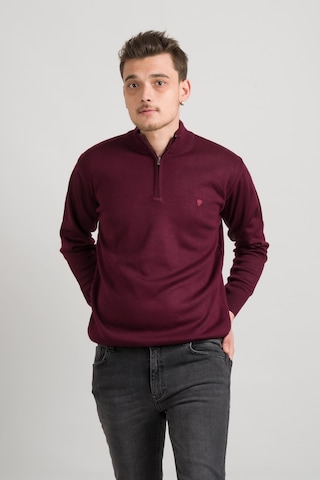 Regular Fit Yarım Balıkçı Fermuarlı Akrilik Viskon Karışımlı Erkek Triko Kazak 001