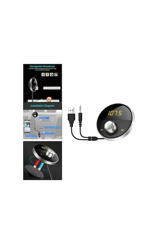 Homyl Araba Mp3 Çalar Kablosuz Bluetooth 4.1 Fm Radyo Gümüş