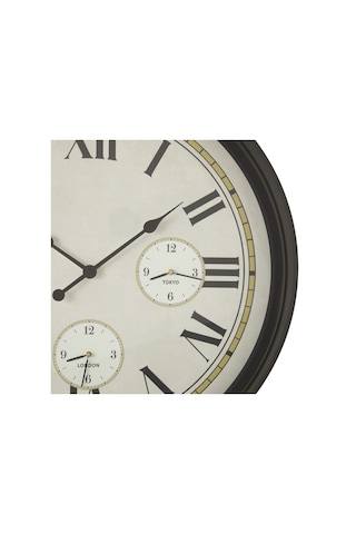 Mudo Home Earth Hour Duvar Saati 83cm Krem