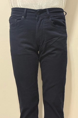 Hacker Denim Dmctekstil Erkek 1025 Yüksek Bel Rahat Kesim Boru Paça Üstten Cepli Keten Jean Pantolon Lacivert