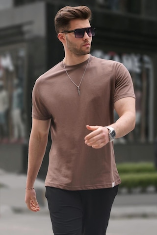 Madmext Kahverengi Regular Fit Basic Erkek Tişört 6131-kahverengi Kahverengi