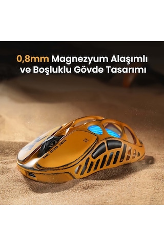 Gravastar K1 Pro Mekanik Gaming Klavye, X Kablosuz Optik Mouse Ve Mousepad Oyuncu Seti, Battle-worn Optik