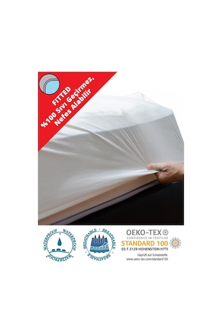 Eco Comfort Su Sıvı Geçirmez Yatak Koruyucu Alez (Fitted) 90x190 Beyaz