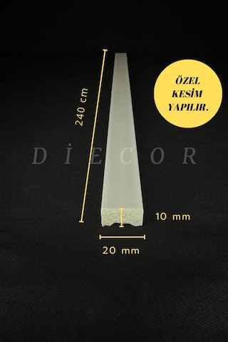 Diecor Dekoratif Boyanabilir 1 Adet 2 Cm Düz Polistren Duvar Çıtası Beyaz 20 X 10 Model:xa235