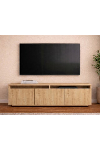 Hilal Modern Ahşap Desenli Tv Ünitesi Safirmeşe Safir Meşe