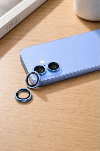 Apple iPhone 17 Uyumlu Kamera Lens Koruyucu Sis Mavisi
