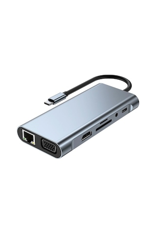 Ally BYL-2110 11 In 1 Multifonksiyonlu Type-C Hub Adaptör Dönüştürü