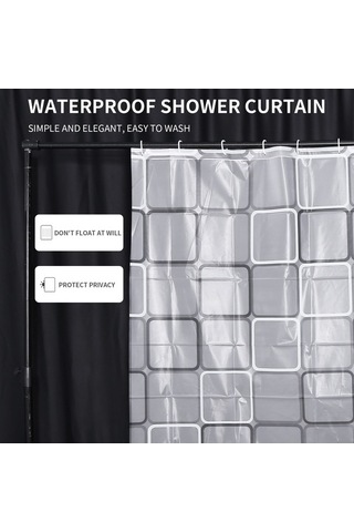 Ulzyvf Duş Perdesi Askısı - Banyo İçin Su Geçirmez 12 İnç Diğer