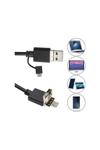 Lemestar 3 Lü Usb Endoskop: 20m 5.5mm Hd Kamera, 720p, Ip67 Su Geçirmez, Otomotiv Ve Endüstriyel İnceleme İçin Pratik Çözüm