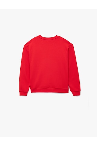 Koton Atatürk Baskılı Uzun Kollu Bisiklet Yaka Sweatshirt Kırmızı 6wkg10517ak Kırmızı