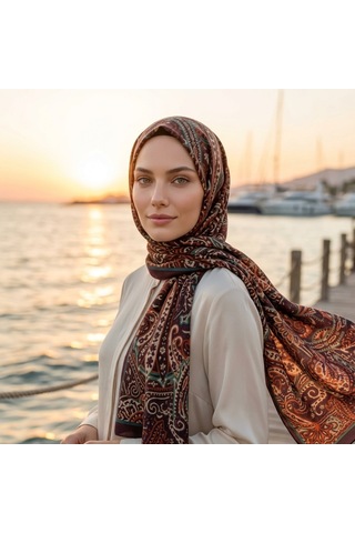 Moda Nuda Heritage Visal Şal Kahverengi - Zarif Seçim