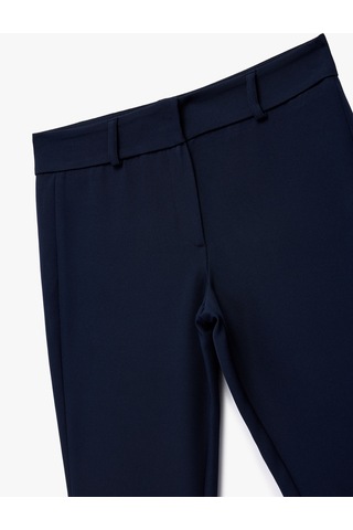 Koton Normal Bel Slim Fit İspanyol Paça Kumaş Pantolon Lacivert 6wak40196pw Lacivert