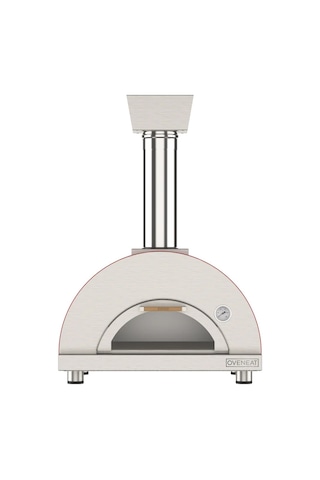 Oveneat Single Odun Ateş'li Gri Pizza Fırını Gümüş - Siyah