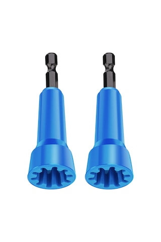 Qingmipy Mavi 2'li Tel Sıkma Aleti - Otomatik Tel Bağlayıcı, Rotatif Soketli, Dayanıklı Polimer Yapı, Profesyonel Ve Dıy Projeler İçin