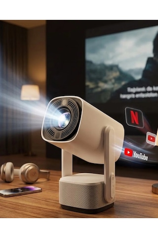Akıllı Projeksiyon Powerbankli Taşınabilir Sinema Projektörü 4k Hd Kaliteli 39367530