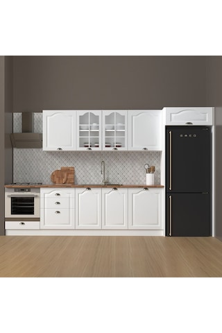 350 Cm %100 Mdf Greena White Mutfak Dolabı Beyaz