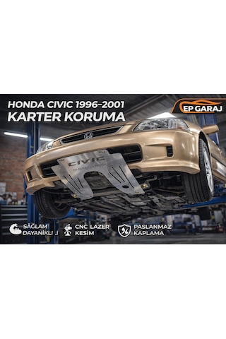 Honda Civic İes 1996-2001 Model Uyumlu Karter Koruma Muhafaza Alt Koruma 0