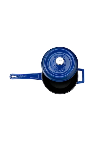Lava Döküm Yuvarlak Sos Tenceresi Metal Saplı 16 Cm, Mavi Genel