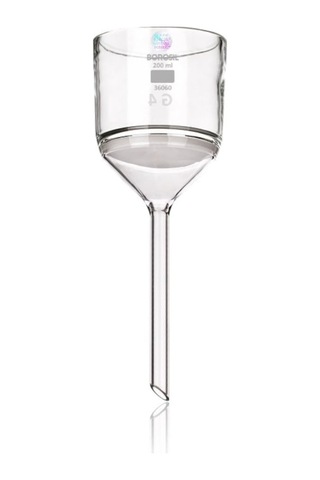 Cam Buhner Hunisi 200 Ml Porozite 1 - Nuçe Hunisi - Sinterlenmiş