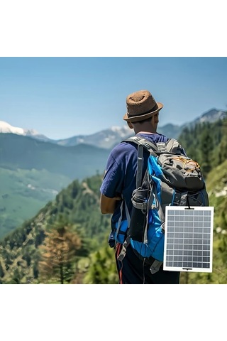 Xuweiwei Beyaz Düz 20w 1 Adet 20w Taşınabilir Güneş Paneli Şarj Cihazı 5v Usb Çıkışlı Kamp Seyahat Telefon Şarjı