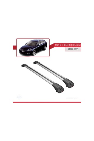 Mazda 6 Wagon Gh1/gh2 2008-2012 Arası İle Uyumlu Ace-1 Ara Atkı Tavan Barı Gri