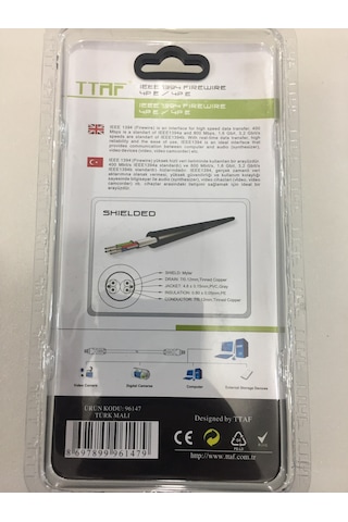 Ttaf 96147 2 Mt Ieee 1394 4P/4P Firewire Dv Kablo