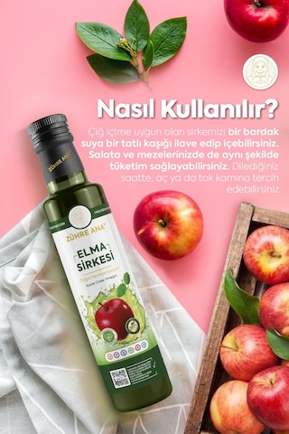 Zühre Ana Elma Sirkesi Doğal Fermantasyon Apple Cider Vinegar 500 ML