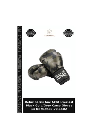Delux Serisi Güç Aktif Everlast Black Gold/grey Camo Gloves 14 Oz 919580-70-14oz Siyah - Altın