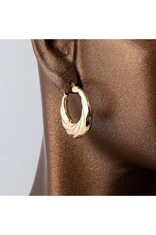 Taşsız 14 Ayar Altın Halka Küpe DLM119