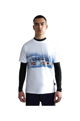 Napapijri Napapirji S-gorfou Erkek T-shirt - Np0a4hfv0021-53 Beyaz