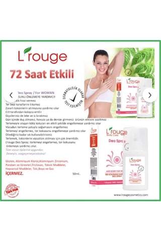 L Rouge Deo Spray For Woman / For Man 2'li Set Ter Kokusu Giderici