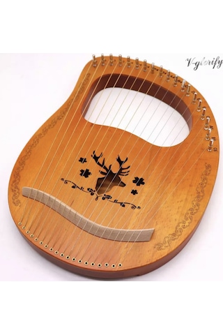 Puka Mini Arp 19 Dize Lir Masif Maun Ağacı Lyre Gigbag Çantalı