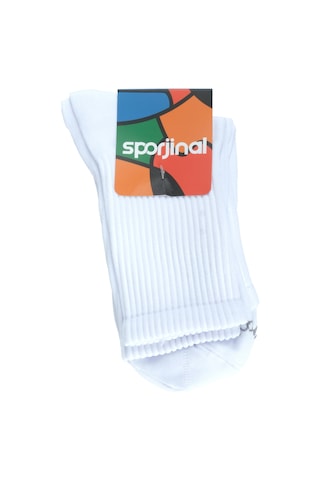 Sporjinal Beyaz 3'lü Çorap Wss-p316 Beyaz
