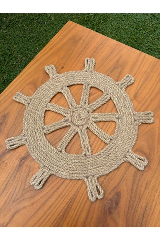 Rustik Tarz Jüt İp Dümen Model Amerikan Servis El Yapımı, Leke Tutmaz Sofra Aksesuarı Natural