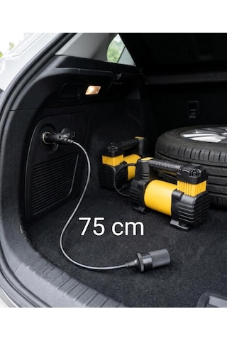 Araç Çakmaklık Uzatma Kablosu 12-24 Volt 10 Amper 2 X1 Mm Ttr Bakır 75cm-siyah