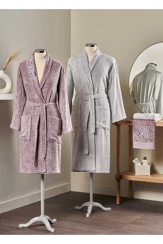TAÇ SOFT BAMBOO AİLE SETİ LİNA MURDUM GRİ Çok Renkli