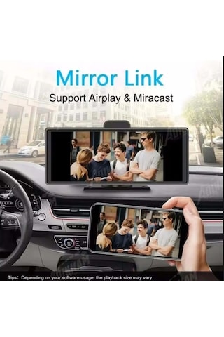 Pars H18c Carplay Apple Android Uyumlu 10.2 İnç Büyük Ekran Tak Çalıştır 4k Ön/arka Çift Kameralı 10.2"
