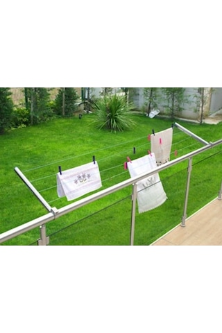 Alüminyum Balkon Çamaşırlık Kurutmalık Balkon Çamaşır Askısı Gri