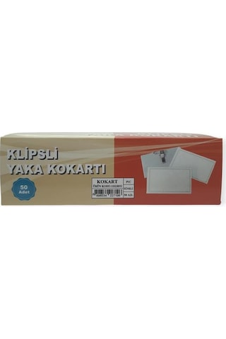 Sarff Kart Kabı- Pvc Kokart İğneli 50 Adet