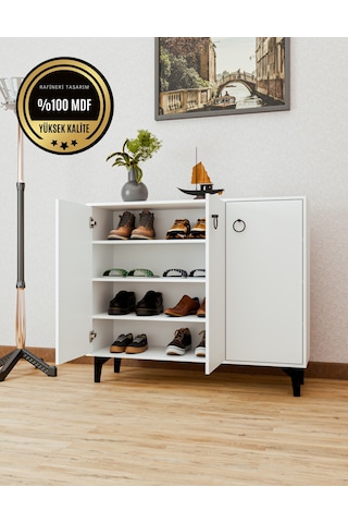 Dekorfim DF08102B MDF Ayakkabılık Antre Hol Çok Amaçlı Dolap Ayakkabı Dolabı