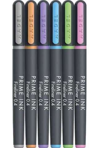 Fineliner 6 Lı Pastel İnce Uçlu Kalem Prime Ink 6 Renk 1 Paket