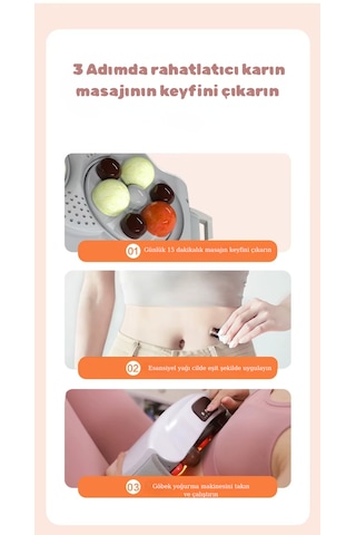 Jeehugo Beyaz Menstrual Isıtıcı Bel Bantı - 3 Seviye Isı Ve Masaj - Manyetik Şarj - Menstrual  Alatı Çok Renkli