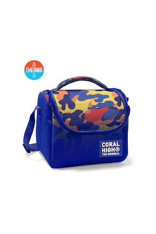 Coral High Kids Saks Kamuflaj Desenli Thermo Beslenme Çantası 37139 Mavi